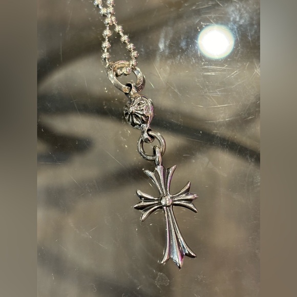 Authentic Chrome Hearts Baby Fat tiny Cross Ball Necklace - Picture 11 of 12